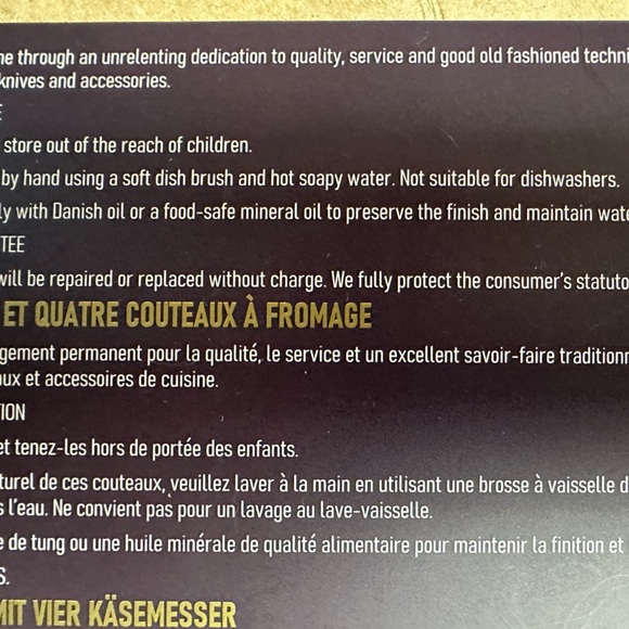 Acacia Wood Cheese Board & 4 Stainless Steel, Acacia Handled Cheese‎ Knives - Picture 9 of 13